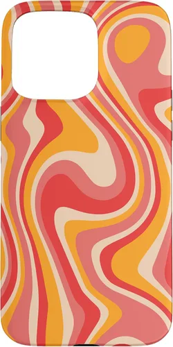 Vista 28 de Funda psicodélica para iPhone 16 Retro Groovy Liquid Swirl Hippie 70's 80's