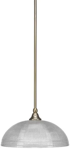 Vista 247 de Toltec Lighting Tallo Colgado Mini colgante, acabado de cobre negro, 3.5" cuadrado humo burbuja vidrio