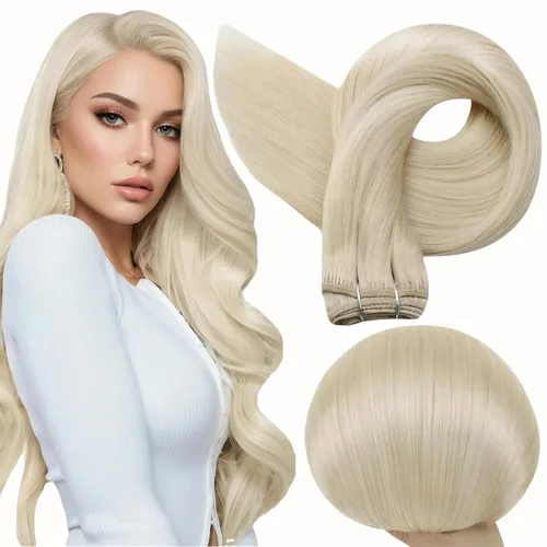 Vista 13 de Full Shine Extensiones de trama de cabello humano, cabello natural negro brillante, para mujeres, 1.76 oz (50 g), 10 pulgadas (25.4 cm), cabello