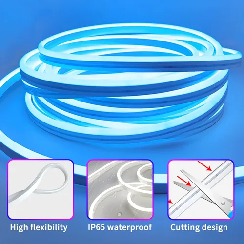 Vista 6 de segrass Luces de Cuerda LED de Neón RGB DC24V de 16.4 pies con Control Remoto/APP, Impermeables, Flexibles, Multicolor, Estilo Moderno