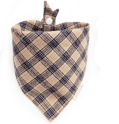 Vista 8 de AnF Bandana de Cumpleaños a Cuadros para Perro y Pañuelo Triangular para Perro - Algodón Suave, Doble Capa, Bandanas Lavables con Botón Ajustable