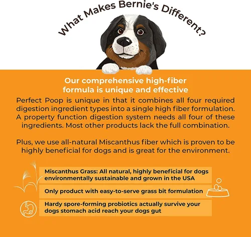 Vista 7 de Suplemento Perfecto para Popó, Digestión y Salud General para Perros: Fibra, Prebióticos, Probióticos y Enzimas Alivian las Condiciones Digestivas