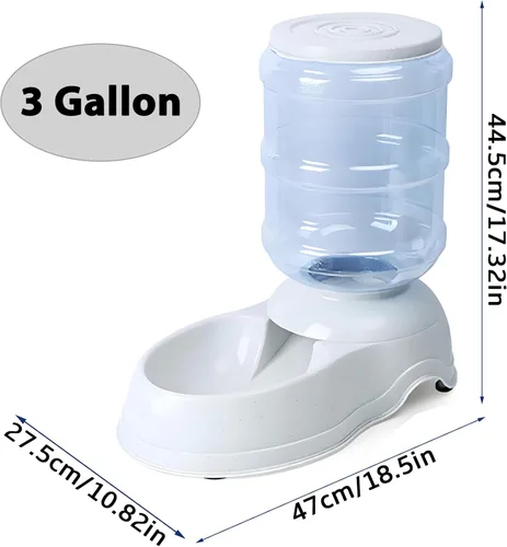 Vista 2 de Comederos automáticos para perros - Dispensador de comida por gravedad de 3 galones de capacidad para perros grandes y gatos