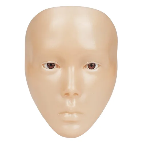 Vista 8 de Cara de práctica de maquillaje, 5D reutilizable de silicona, tabla de práctica de maquillaje, cara de maniquí con brochas de maquillaje, juego