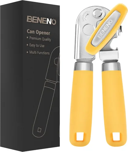 Vista 14 de Beneno Abrelatas Manual de Servicio Pesado con Imán, Hoja de Acero al Carbono Afilada Duradera con Corte Suave, Perilla Grande que Ahorra Esfuerzo