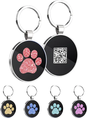 Vista 7 de Etiquetas de perro QR personalizadas para mascotas, etiquetas de identificación de código QR, etiquetas de identificación de mascotas inteligentes