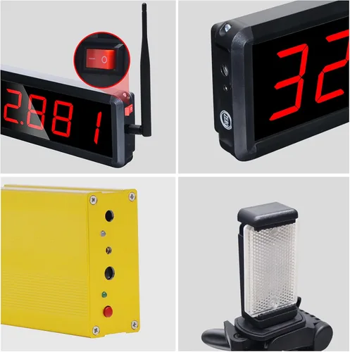 Vista 5 de Temporizador láser inalámbrico para sprints, cronómetro para pista de 40 60 yardas, sistema de temporizador de sprint láser, reloj de carrera