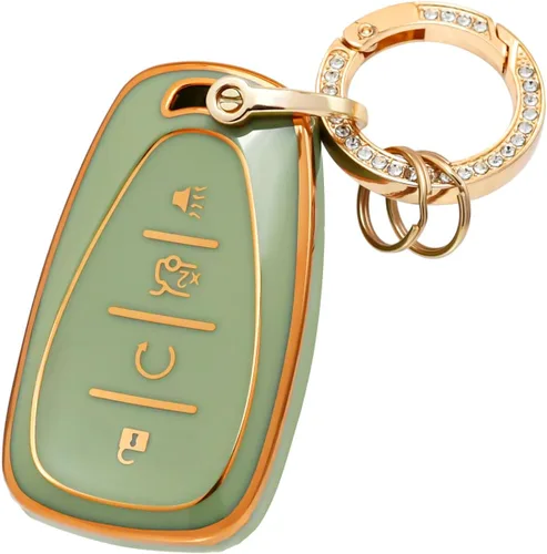 Vista 8 de OFFCURVE Funda para llavero Chevy con llavero para llavero de automóvil para Malibu Equinox Camaro Cruze Tahoe Traverse Blazer Volt Bolt Smart Key