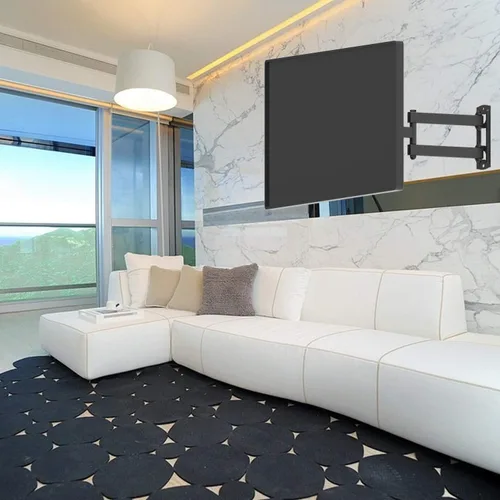 Vista 6 de EVERVIEW Soporte de montaje en pared para monitor de TV de movimiento completo, brazos articulados, rotación de extensión de inclinación giratoria