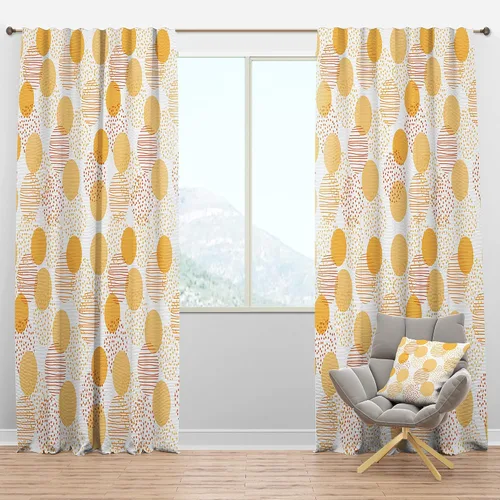 Vista 22 de DesignQ Cortinas con patrón hexagonal retro IX para dormitorio, cortinas para sala de estar, cortinas con aislamiento térmico, panel individual, 52