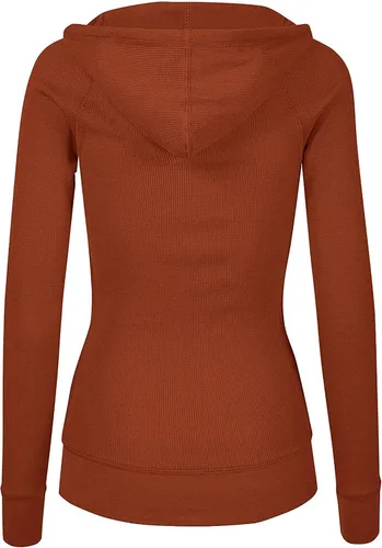 Vista 2 de OLLIE ARNES Sudadera térmica larga con capucha y cremallera para mujer.