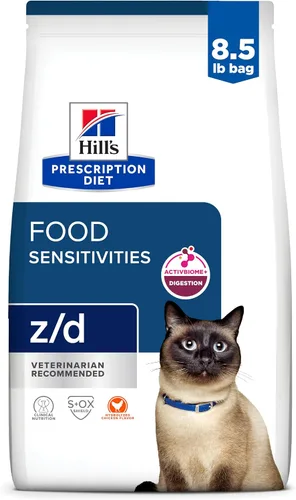 Vista 14 de Alimento seco Hill's Prescription Diet z/d para sensibilidades cutáneas/alimentarias hidrolizadas para gatos, dieta veterinaria, bolsa de 4 lb