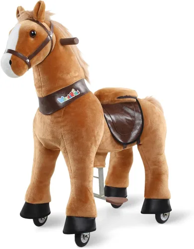 Vista 12 de WondeRides Caballo de paseo en caballo, caballo mecánico de unicornio, caballo mecánico de 30.1 pulgadas de altura, caballo mecánico con ruedas