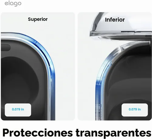 Vista 4 de elago Funda transparente compatible con Samsung Galaxy Buds FE (2023), material de TPU de alta calidad, recortes precisos, protección contra caídas