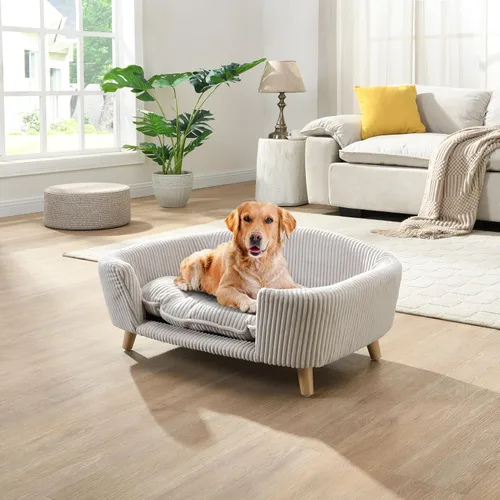 Vista 3 de Christopher Knight Home Elroy - Cama ortopédica para perros, sofá cama elevada para perros pequeños, sofá cama de espuma de apoyo para mascotas