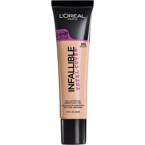 Vista 6 de L'Oreal Paris cosméticos base infalible de cubierta total, Beige Caramelo 309 Beige Caramelo