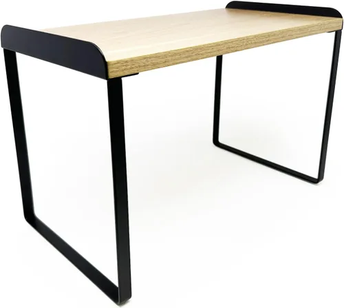 Vista 15 de Mitus Organizador y almacenamiento de estantes, estante apilable de madera escalonada para encimeras, escritorios, gabinetes (juego de 2) 12