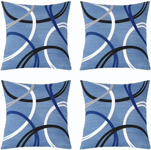 Vista 22 de Castle Fairy Fundas de almohada modernas con estampado de líneas geométricas de doble cara de 16 x 16 pulgadas, fundas de almohada de espirales