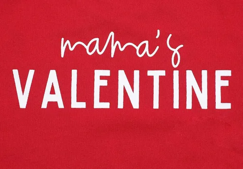 Vista 6 de UNIQUEONE Mommy and Me Valentines Outfits - Valentines Day Shirt Letter Print Crewneck Pullover Sweatshirt Baby Clothes