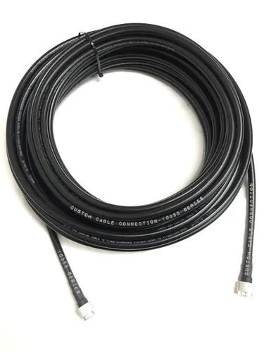 Vista 2 de Custom Cable Connection Cable de antena coaxial de baja pérdida de 10 pies N macho a N macho LMR400 veces para microondas de 50 ohmios