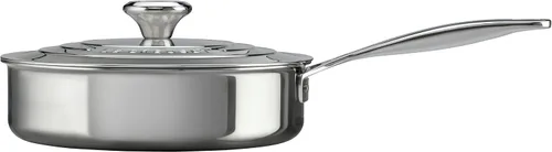 Vista 3 de Le Creuset Sartén de acero inoxidable de tres capas, 3 cuartos de galón.
