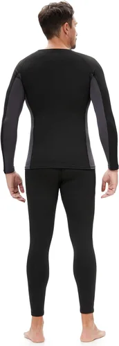 Vista 7 de BenBoy Ropa interior térmica para hombre, conjunto de pantalones largos ultra suaves con forro polar para invierno