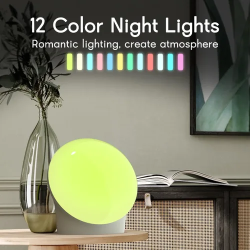 Vista 4 de Máquina de Sonido de Ruido Marrón con 30 Sonidos Relajantes, Máquina de Sueño, Luz Nocturna de 12 Colores, Máquina de Ruido Blanco, 36 Niveles