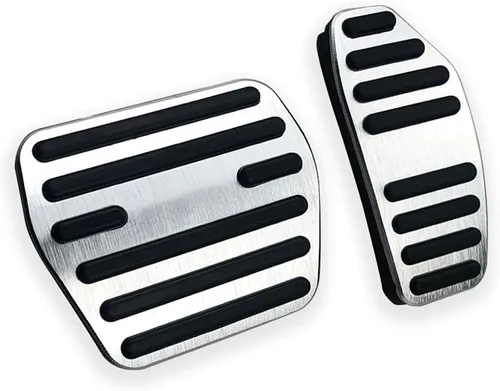 Vista 7 de LEXLEY 2 almohadillas antideslizantes de aluminio para pedal de freno de gas, cubiertas de pedal de acelerador sin perforación para Nissan Altima