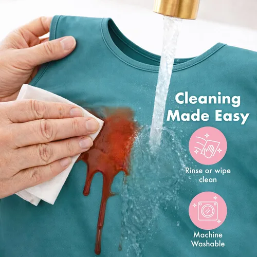 Vista 7 de BapronBaby Eric Carle Bug World Bapron - Babero más seguro sin corbata para el cuello para bebés y niños pequeños, suave, impermeable, resistente a