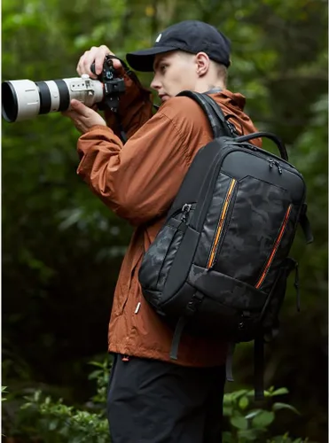 Vista 2 de Mochila para cámara fotógrafo, mochila impermeable grande para cámaras DSLR, mochilas para fotógrafos, mochila para cámara para mujeres y hombres