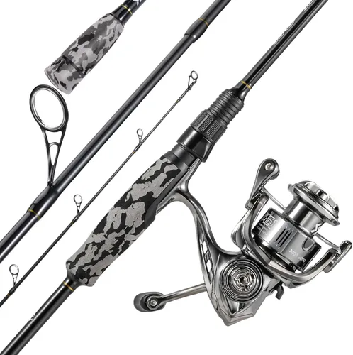 Vista 10 de Sougayilang Fishing Rod and Reel Combo, Stainless Steel Guides Fishing Pole with Spinning Reel Combo for Bass Fishing