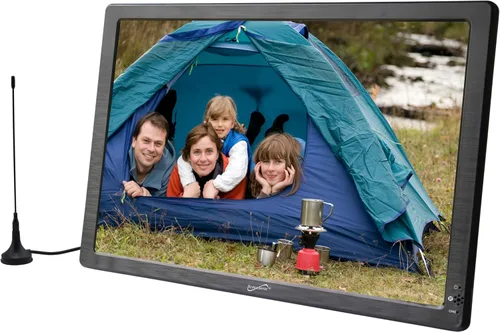 Vista 5 de Supersonic SC-2812 TV LED portátil de 12 pulgadas, sintonizador de TV digital, radio FM, entradas HDMI y USB - Resolución de 1280 x 800, batería