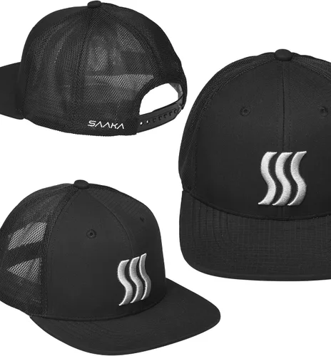 Vista 4 de SAAKA Gorra de rendimiento Snapback para hombres y mujeres. Ajuste ajustable y absorbe el sudor. Ideal para correr, tenis y golf.
