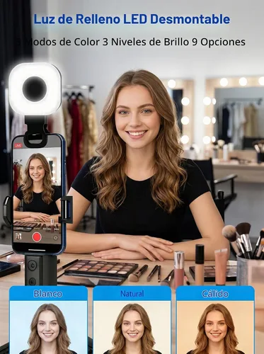 Vista 5 de Trípode de seguimiento automático mejorado 2026 para iPhone Selfie Stick