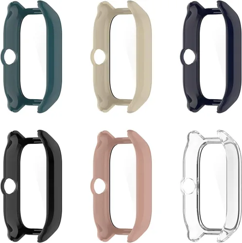 Vista 3 de Funda compatible con Amazfit GTS 4, resistente a los arañazos, protector de pantalla de vidrio templado HD para reloj inteligente Amazfit GTS 4