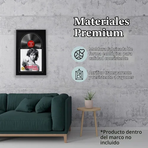 Vista 5 de Creative Picture Frames Marco de vinilo Jukebox de 16 x 24 pulgadas con doble paspartú, marco de álbum de discos LP para decoración de pared