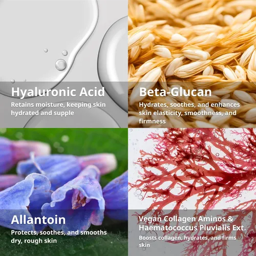 Vista 7 de Gel de agua hialurónico, hidratante facial ligero sin aceite con ácido hialurónico para hidratación profunda, crema de gel de absorción rápida