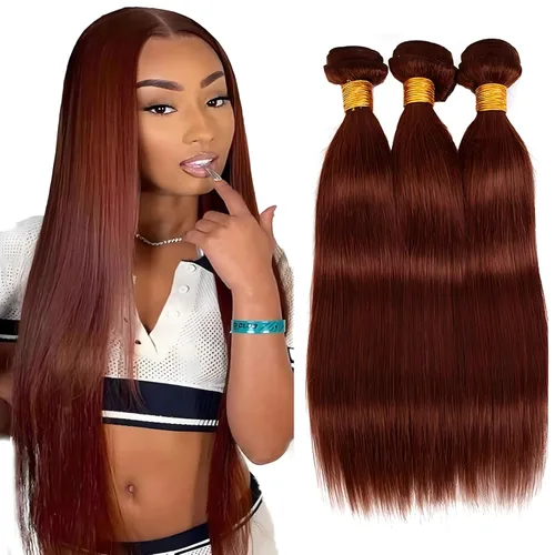 Vista 160 de Color 30 paquetes de cabello humano marrón onda del cuerpo paquetes 8 10 12 pulgadas brasileño virgen Remy extensiones de cabello humano doble trama