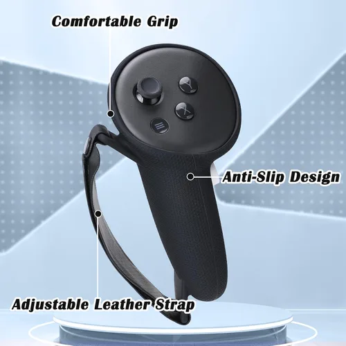 Vista 3 de Silicone Cover Compatible with Meta Quest 3, VR Silicone Cover Accessories for Meta Quest 3 Waterproof Silicone Face Cover, Controller Grip Cover