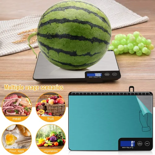 Vista 6 de Diyife - Báscula digital de cocina de 33 libras, área de pesaje grande (9 pulgadas), báscula electrónica profesional de alimentos, báscula doméstica