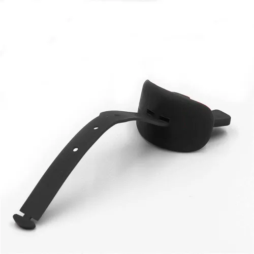 Vista 2 de Protector bucal de fútbol, doble protector con protección labial, incluye correa para casco (negro)