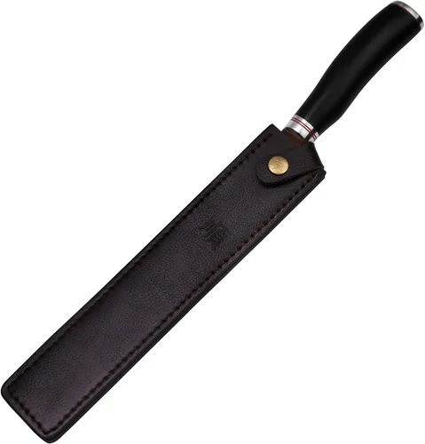 Vista 3 de YOUSUNLONG Cuchillo de filete de 10 pulgadas, cuchillo para tallar carne, cuchillo sashimi, 9.6 in, mano izquierda, acero de damasco martillado