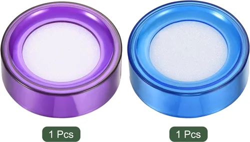 Vista 3 de YOKIVE 2 esponjas húmedas para dedos, herramientas húmedas redondas de escritorio para la punta de los dedos, fáciles de usar, ideales para contar