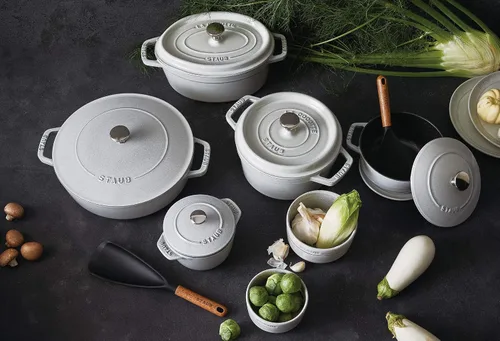 Vista 5 de staub Braiser 40501-484 - Sartén para saltear Campagne, 9.4 pulgadas (9.4 in), ambas manos, olla esmaltada fundida, tipo poco profundo, Sukiyaki