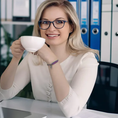 Vista 4 de LinnaLove - Pulsera de identificación de alerta médica con cadena Rolo simple pregrabada para mujer