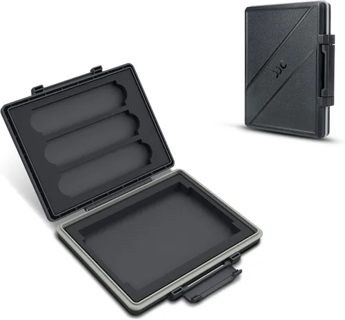 Vista 9 de Funda de disco duro de 2 ranuras para SSD de 2.5 pulgadas, caja de protección de almacenamiento de disco duro de estado sólido, resistente al agua