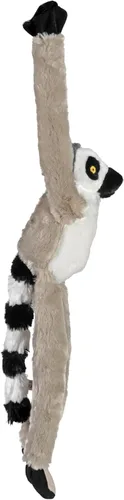 Vista 5 de Wild Republic Ecokins - Lémur colgante con cola de anillo, animal de peluche, 22 pulgadas, regalo para niños, juguete de peluche, hecho de botellas