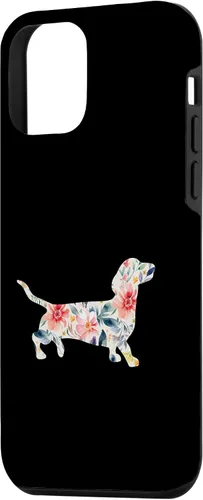 Vista 2 de Funda para perro salchicha floral para iPhone 12 mini