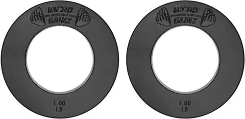 Vista 8 de Micro Gainz Calibrated Fractional Weight Plate Set of 2 Plates, Choose Set (.25LB-1.25LB), Designed for Olympic Barbells for Strength Training &