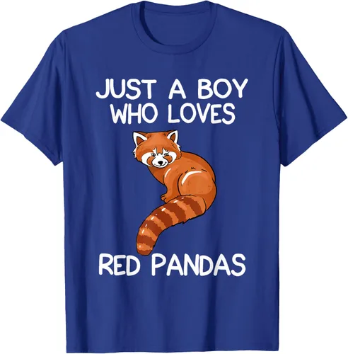 Vista 19 de Just A Boy Who Loves Red Pandas Gift - Camiseta con diseño de panda roja, Negro, S
